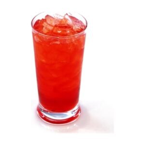 Raspberry soft drink made with Grappy concentrate mix